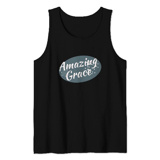 Amazing Grace Christian design Tank Tops