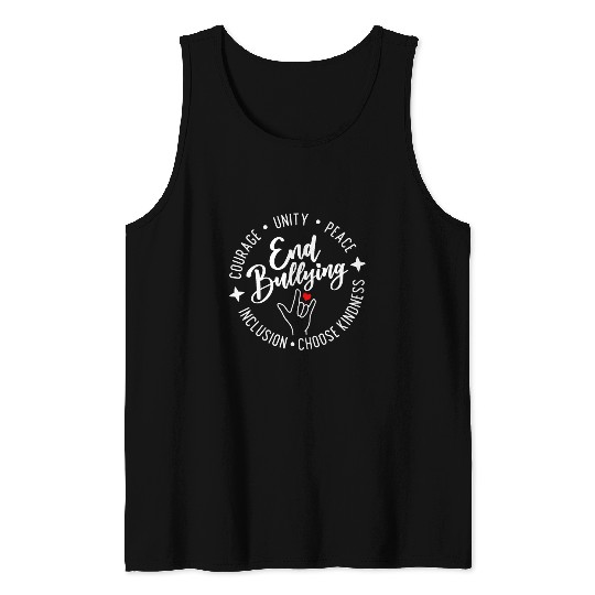 End Bullying. Choose Kindness. Unity. Peace. Tank Tops