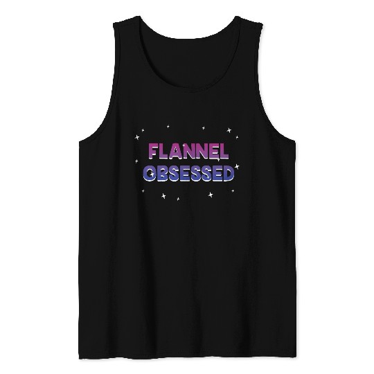 Flannel Obsessed Bisexual LGBTQ Bi Pride Outfit Tank Tops