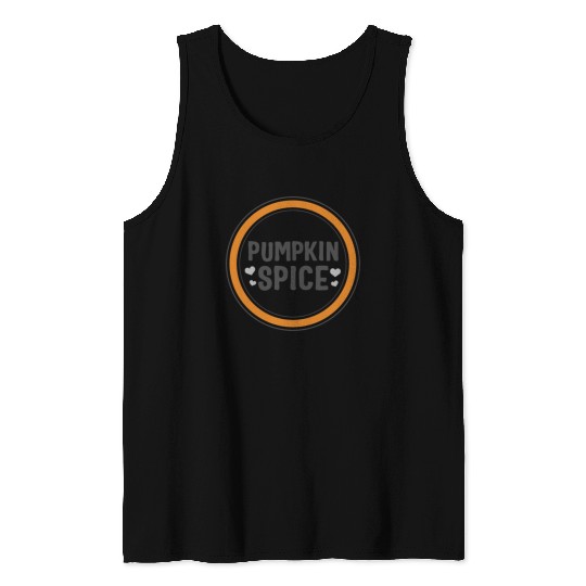 Halloween Theme Cute Pumpkin Spice Coffee Lover Tank Tops