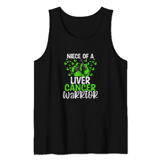 Liver Cancer Awareness Niece Aunt Uncle Tank Tops