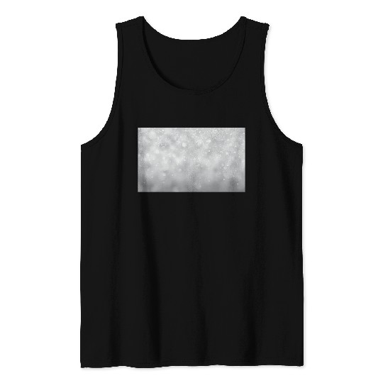 Grey Bokeh Christmas Snowflakes Tank Tops