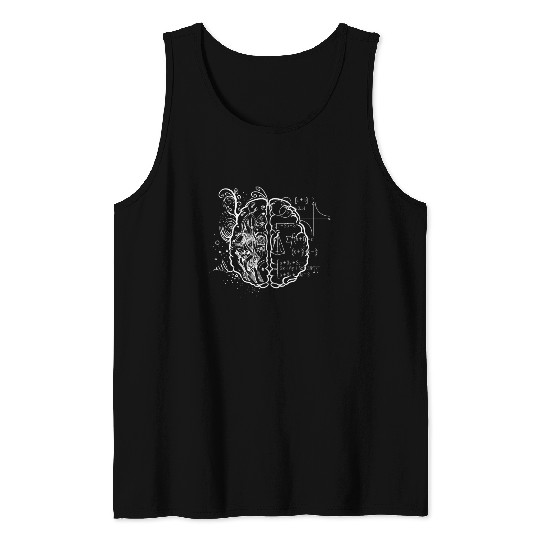 Art Teacher Brain, Math Teacher Tank Tops