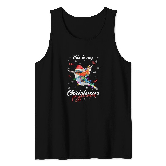 Winter Christmas Pyjama Hummingbird Tank Tops