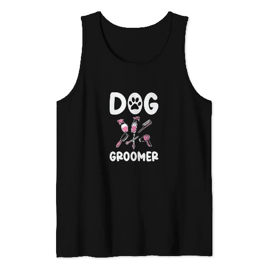 Dog Groomer Canine Grooming Hygiene Tank Tops
