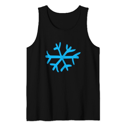 Blue Snowflake Tank Tops