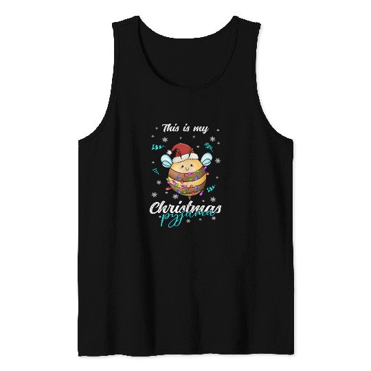 Winter Christmas Pyjama Bee Tank Tops