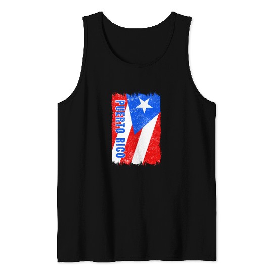 Puerto Rico flag Tank Tops