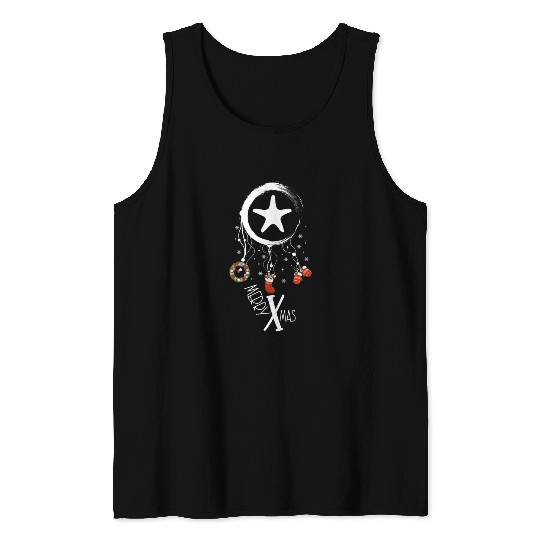 Winter dreamcatcher Christmas Starfish Tank Tops