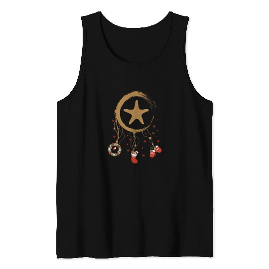 Winter dreamcatcher Christmas Starfish Tank Tops