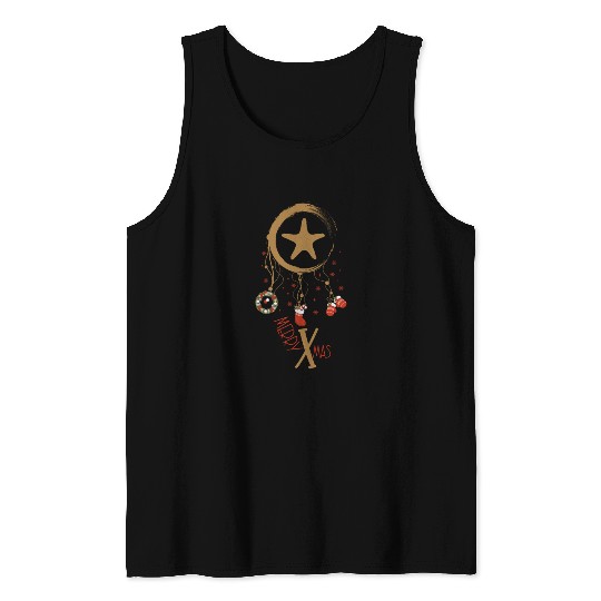 Winter dreamcatcher Christmas Starfish Tank Tops