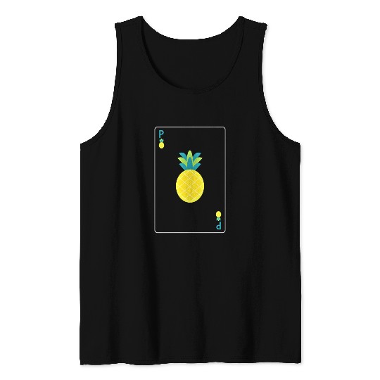 Open Faced Chinese Poker Pineapple Tank Tops
