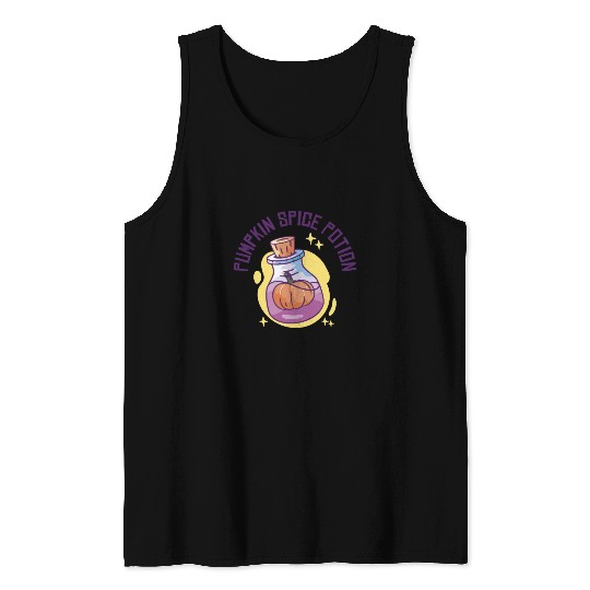 Pumpkin Spice Potion Coffee Enthusiast Halloween Tank Tops
