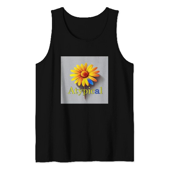 Colorful flower, atypical or neurodivergent Tank Tops