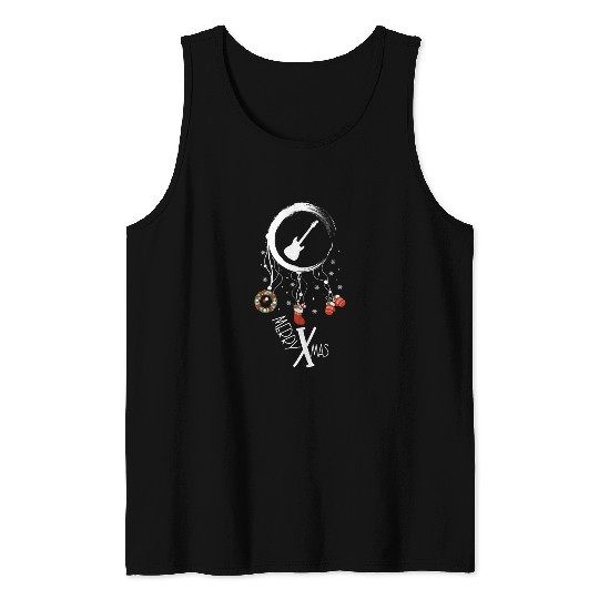musical instrument dreamcatcher Christmas E-Bass Tank Tops