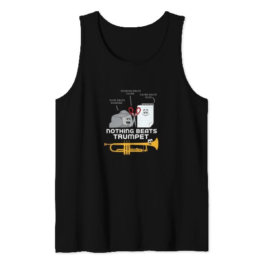 Rock Paper Siccor Nothing Beats Trumpet Tank Tops