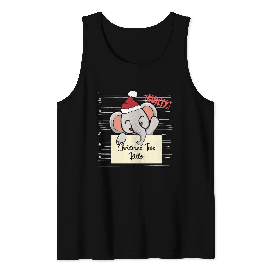 Elephant christmas funny prison Tank Tops