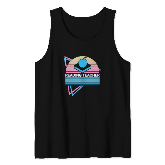 Reading Teacher Retro Tank Tops