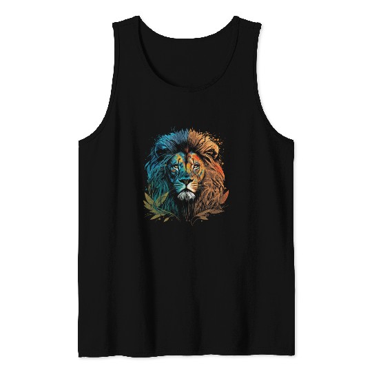 Two Face Lion Tank Tops