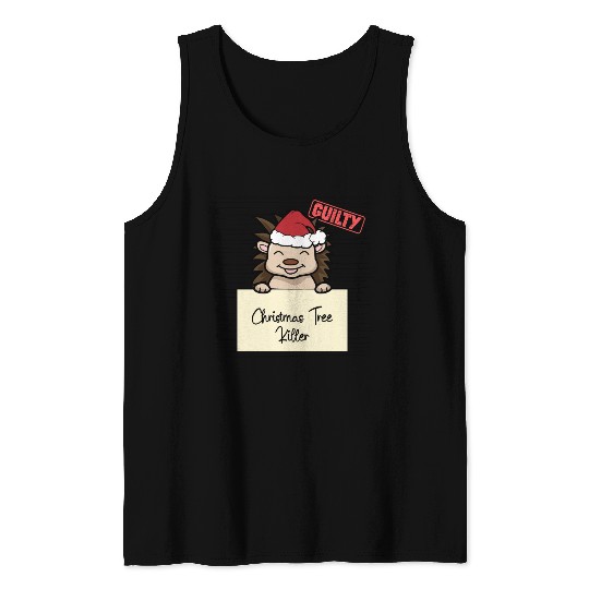 Hedgehog christmas funny prison Tank Tops