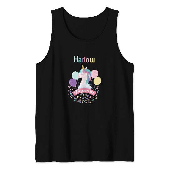 Harlow And Popcorn Merch Popcorn The Pony Tank Tops