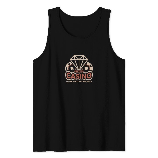 Poker Casino Poker Player Gambling Roulette Tank Tops