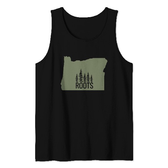 Oregon State Roots Green Tank Tops