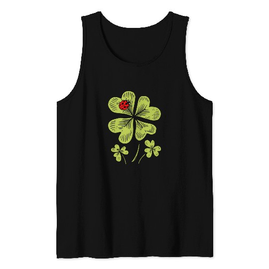 Ladybug St. Patricks Day Bug Catcher Entomologist Tank Tops