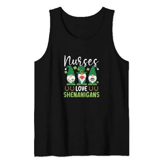 Nurses Love Shenanigans St. Patricks Day Irish Tank Tops