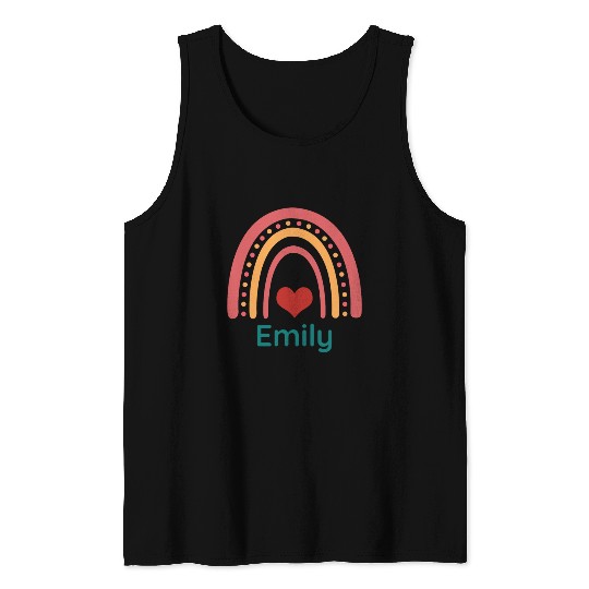 Emily Vintage Boho Rainbow Tank Tops