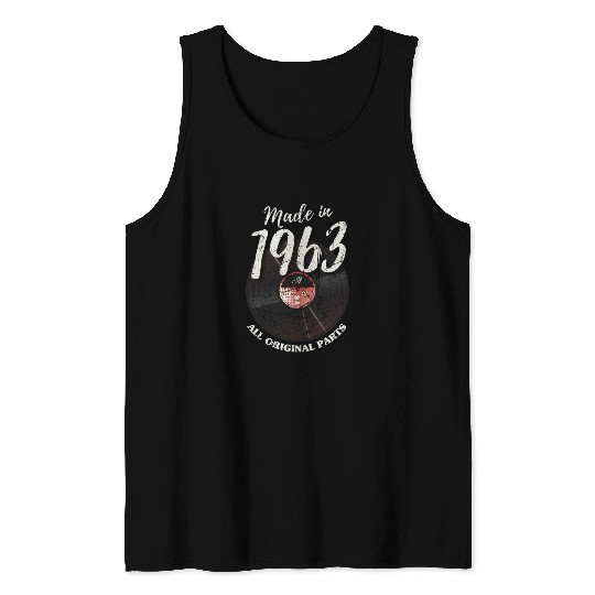 60 Years Vintage 1963 Retro 60th Birthday Tank Tops