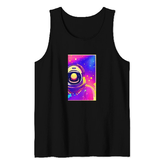 Astronaut neon colors Tank Tops
