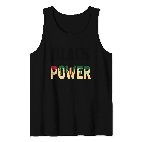 Black Power Tank Tops
