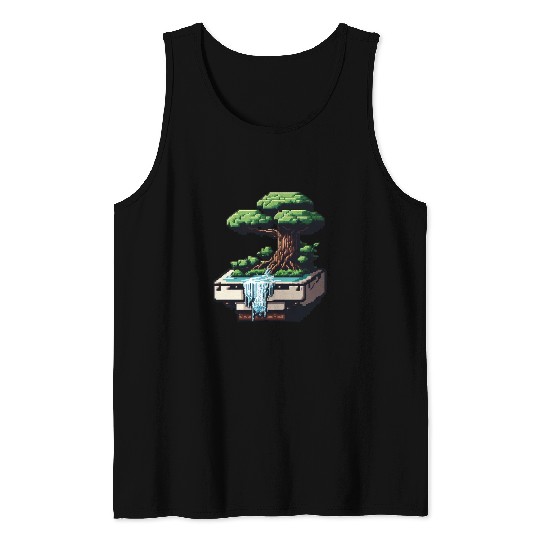8 Bit Bonsai Tree Tank Tops