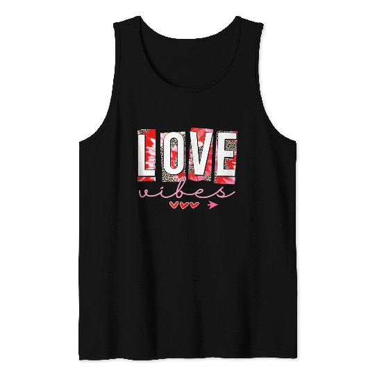 Leopard print cheetah Love Vibes Tank Tops Cupids Arrow