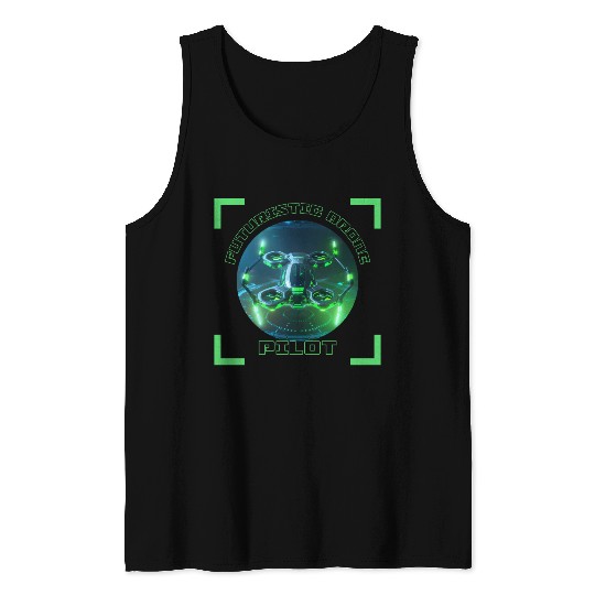 Futuristic Drone Pilot 3 Tank Tops