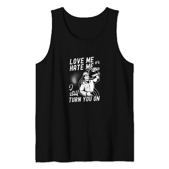 Funny Electrical Lineman Saying Thank A Lineman Tank Tops