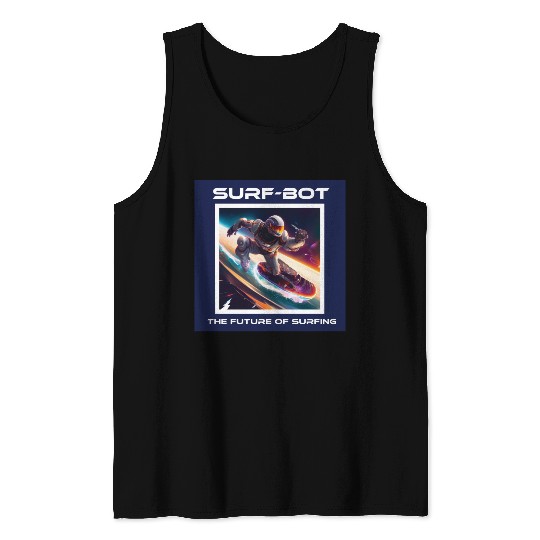 Robot Silver Surfer Tank Tops