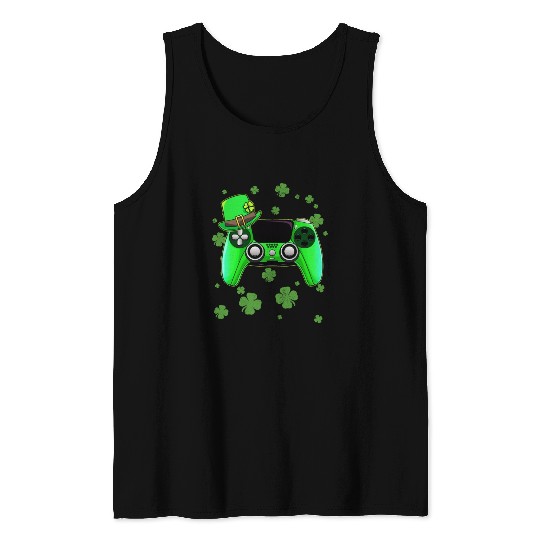 Game Console St Patricks Day Gamer Tank Tops