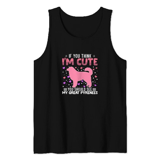 Great Pyrenees Heart Valentine's Day Animal For Tank Tops