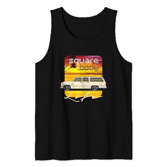 square Santa Fe Tan Tank Tops