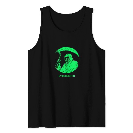 Retro Pixel Reaper Streetwear Tank Tops