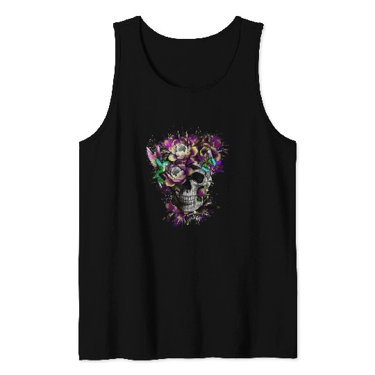 Flower Skull Streetwear Tank Tops