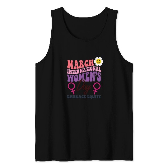 International Women's Day 2023 Theme Embrace Equit Tank Tops