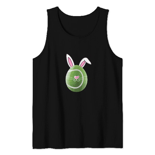 Funny Easter Easter Egg Tennis Tennisball Tank Tops