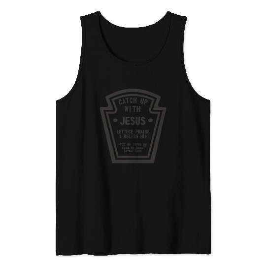 Catch up With Jesus, Funny Christian Tank Tops