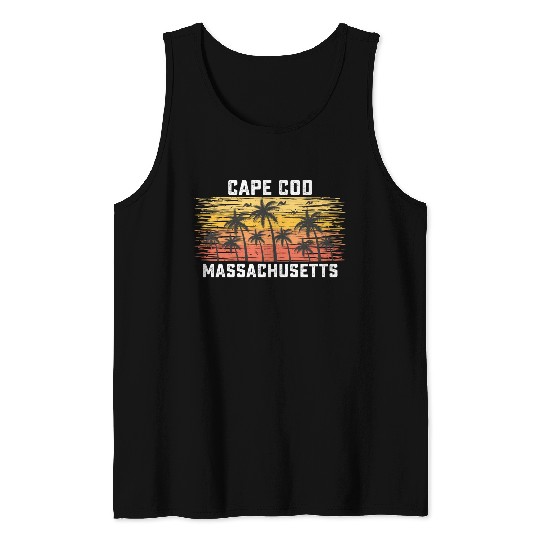 Cape Cod Massachusetts Summer Retro VIntage Tank Tops