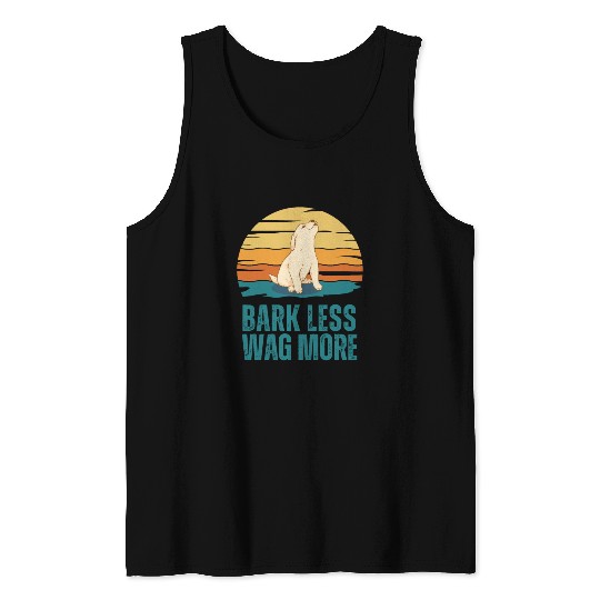 Bark Less Wag More Puppy Dog Tank Tops