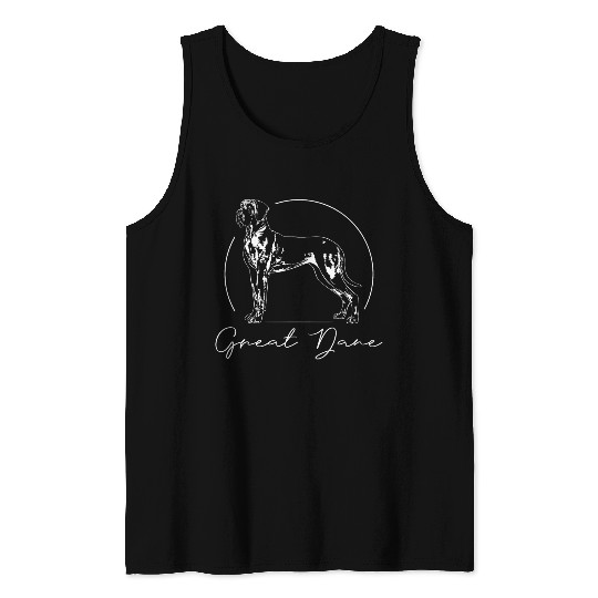 Great Dane portrait dog mom Tank Tops