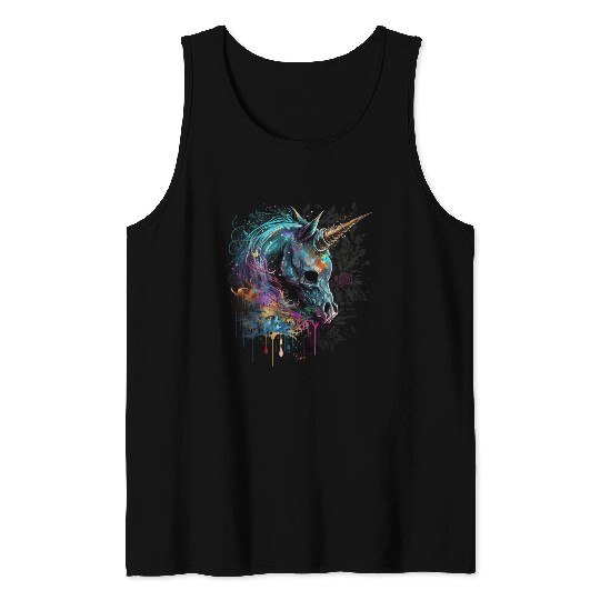 dark unicorn love Tank Tops
